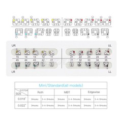 10 Packs Dental Ortho Brackets Mini Roth 022 Hooks 345 Braces AZDENT