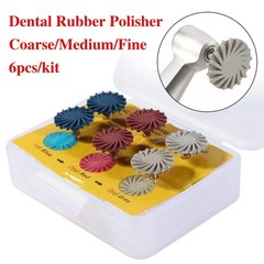 Dental Composite Polishing Diamond System RA Disc 14mm Wheel Kit 6pcs/box Silver