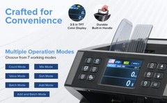 Money Bill Counter Machine Mixed Value Denomination Counting KHIPPUS Pro5500