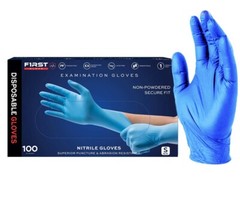 First Glove Nitrile Medical Dental Exam Gloves Blue Powder-Free Small – 1000pcs