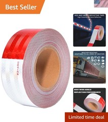 2 Inch x 160 Feet DOT-C2 Reflective Tape Red White Reflective Tape Outdoor Wa…