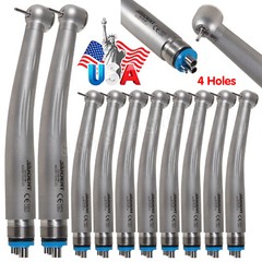 10pcs Dental High Speed Handpiece Ceramic Bearing Single Spray 4 Holes