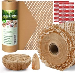 Honeycomb Packing Paper 12 Inch Eco Friendly Biodegradable Cushion Wrap 200 ft