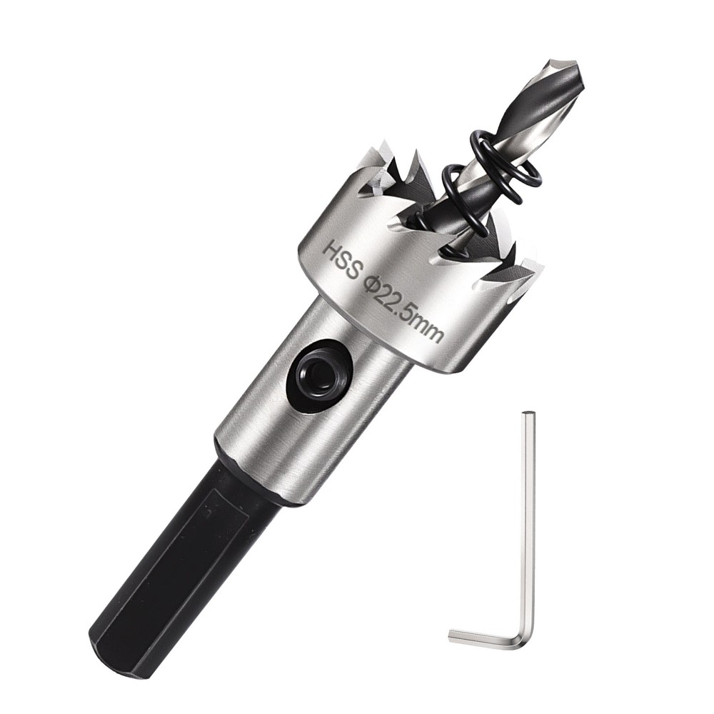7/8″(22.5mm) Hole Saw Kit – Good for Medium-Hard Metal PVC Boards – Silver
