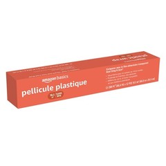 Amazon Basics Plastic Food Wrap, BPA Free, 200 Sq Ft (Pack of 1), Clear