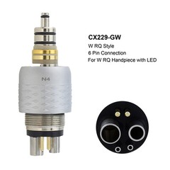 COXO Dental Fiber Optic High Speed Handpiece Turbine Fit KAVO NSK Coupler LED 6H