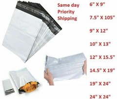 Poly Mailers 6×9 7.5×10.5 9×12 10×13 12×15.5 14.5×19 19×24 24×24 1 100 500 1000