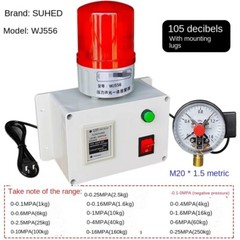 High Low Air Pressure & Water Oil Pressure Alarm 105dB Sound Light 24V/220V New
