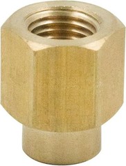Brass 3/8 Inch NPT Female to 1/4 Inch NPT Female Reducing Coupling Pipe Fitting