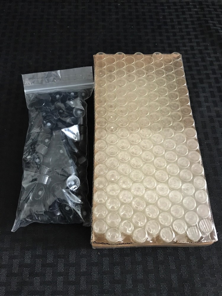 New (144Pc) Clear Glass 4mL 1-Dram Sample Vials 13-415 Phenolic Cone Screw Caps