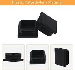 Wzb 2×2 Square Tube End Cap – 12 Pack Plastic Plugs for 2 Inch Square Tubing