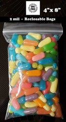 4″ x 8″ Clear Zip Seal Plastic Bags 2Mil Jewelry Pill Zipper Top Lock Baggies