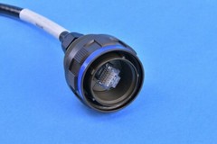 25′ Souriau Mil-Spec MIL-DTL-38999 Series III 8D RJ 45 Aircraft Ethernet Cable