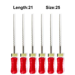 Sky Choice Hedstrom Files – 21 mm Length, Size 25 Red w/Rubber Stopper 6/Pkg
