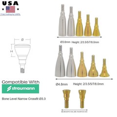 Implant NC/RC Closed Open Tray Impression Coping Healing Abutment for Straumann