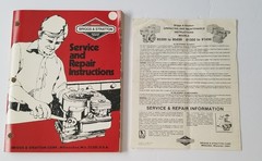 Briggs & Stratton Service and Repair Instructions Manual 270962 12/82. 80300