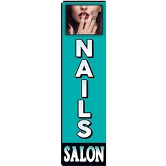 Nails Salon Business Outdoor Advertising Rectangle Feather Banner Swooper…