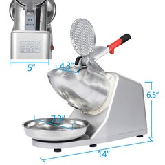 Commercial Ice Shaver Electric Snow Cone Crusher Maker Machine 143lbs 300W