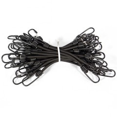 5/16 Inch x 18 Inch Black Bungee Cords Bundle of 25