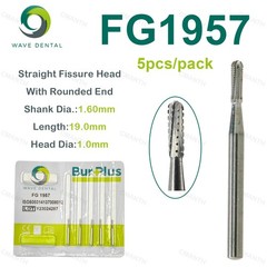 WAVE Dental Straight Fissure Bur Metal Cutting Bur Tungsten Carbide Dia.1.6mm FG