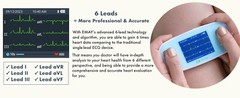 EMAY 6Leads Portable ECG Monitor Record ECG & Heart Rate in 6 Channels /OPEN BOX