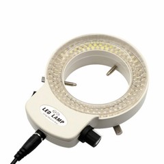 Microscope 144 LED Bulbs Microscope Ring Light Illuminator Lamp Adjust US Plug