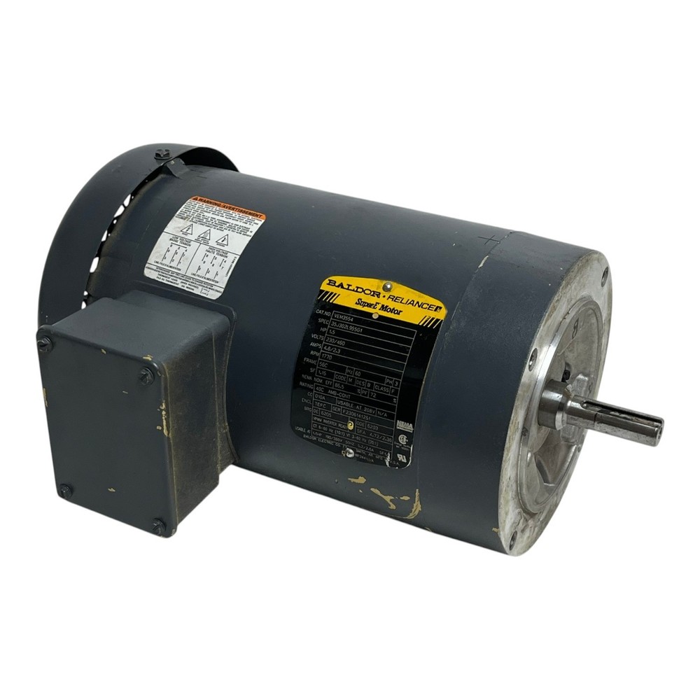 Baldor Reliance VEM3554 Super-E Motor 1.5HP 1770RPM 56C TEFC 3-Phase AC C-Face