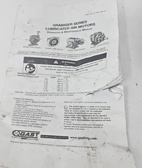New GAST 2AM-NRV-251 Air Motor 0.75 HP 30 cfm 3000 rpm