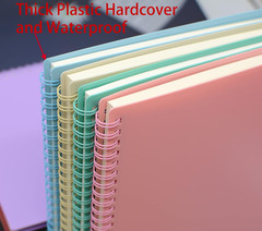 Spiral Notebook, 4 Pcs 8.3 Inch X 5.9 Inch A5 Thick Plastic Hardcover 7Mm Colleg