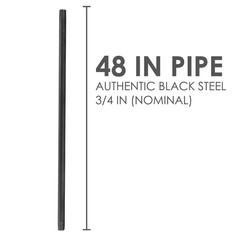 3/4 In. X 4 Ft. Black Steel Sch. 40 Cut Pipe