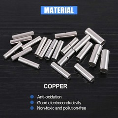 Tin-Plated Non-Insulated Butt Connectors – 220-Pc Set for Reliable DIY Wiring