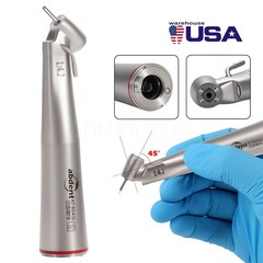 Dental Optic Fiber LED 1:4.2 Increasing Handpiece 45°Angle Head External Channel