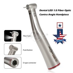 Light AbDent 1:5 Increasing Contra Angle Optic LED Handpiece Standard Head