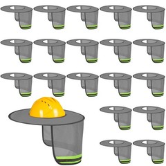 20 Pack Hard Hat Sun Shade Full Brim Sun Shield High Visibility Visor with Re…