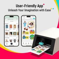 Liene PixCut S1 Color Sticker Printer & Cutting Machine,All-in-One Sticker Maker