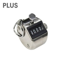 PLUS Handy Tally Counter Stainless Steel Manual Counting 4 Digits Made in Japan