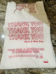 NEW 350 Pack Thank You Plastic Bags T-Shirt Shopping Grocery Retail Bulk White
