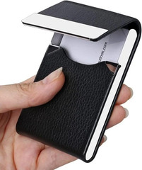 Professional Business Card Holder PU Leather Business Card Case Name Card Holder