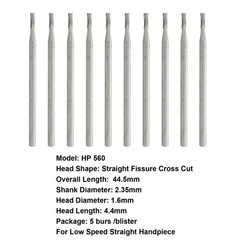 Wave Dental Carbide Bur Long Straight 556 557 558 560 562 HP Prima Low Speed Bur