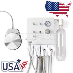 Wall Hanging Dental Turbine Unit 4 Hole with Weak Suction Work Air Compressor