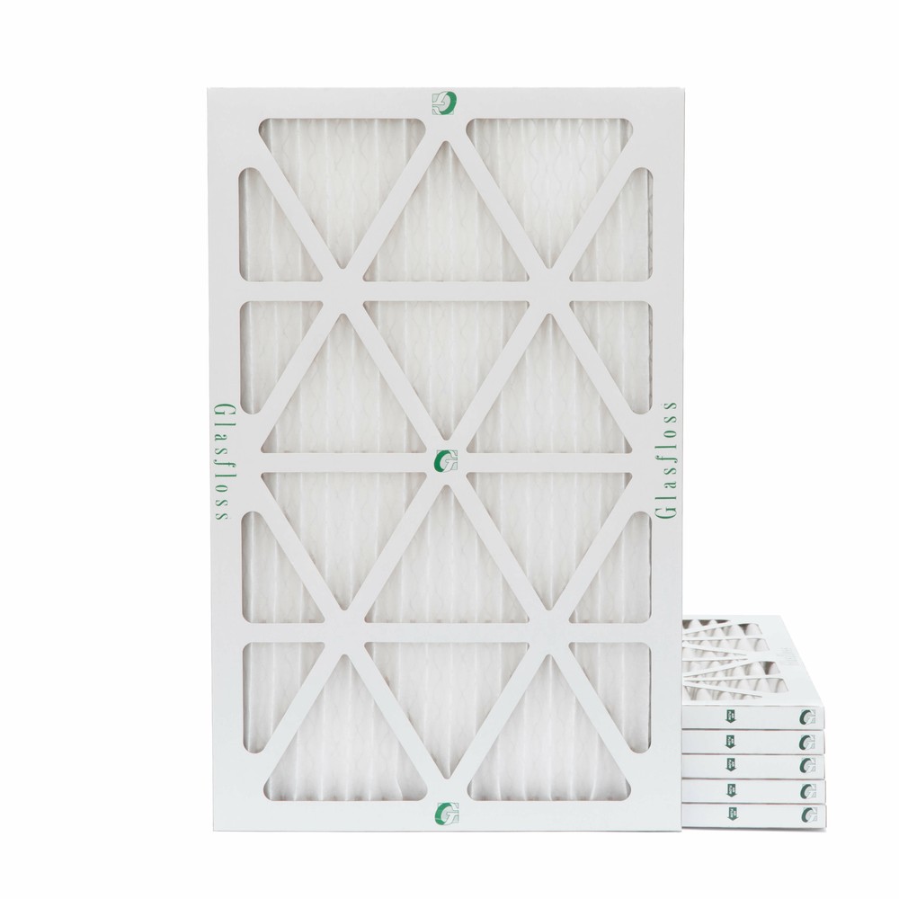 Glasfloss ZL 14x30x1 MERV 10 (FPR 7) Pleated Furnace Air Filters. 6 Pack