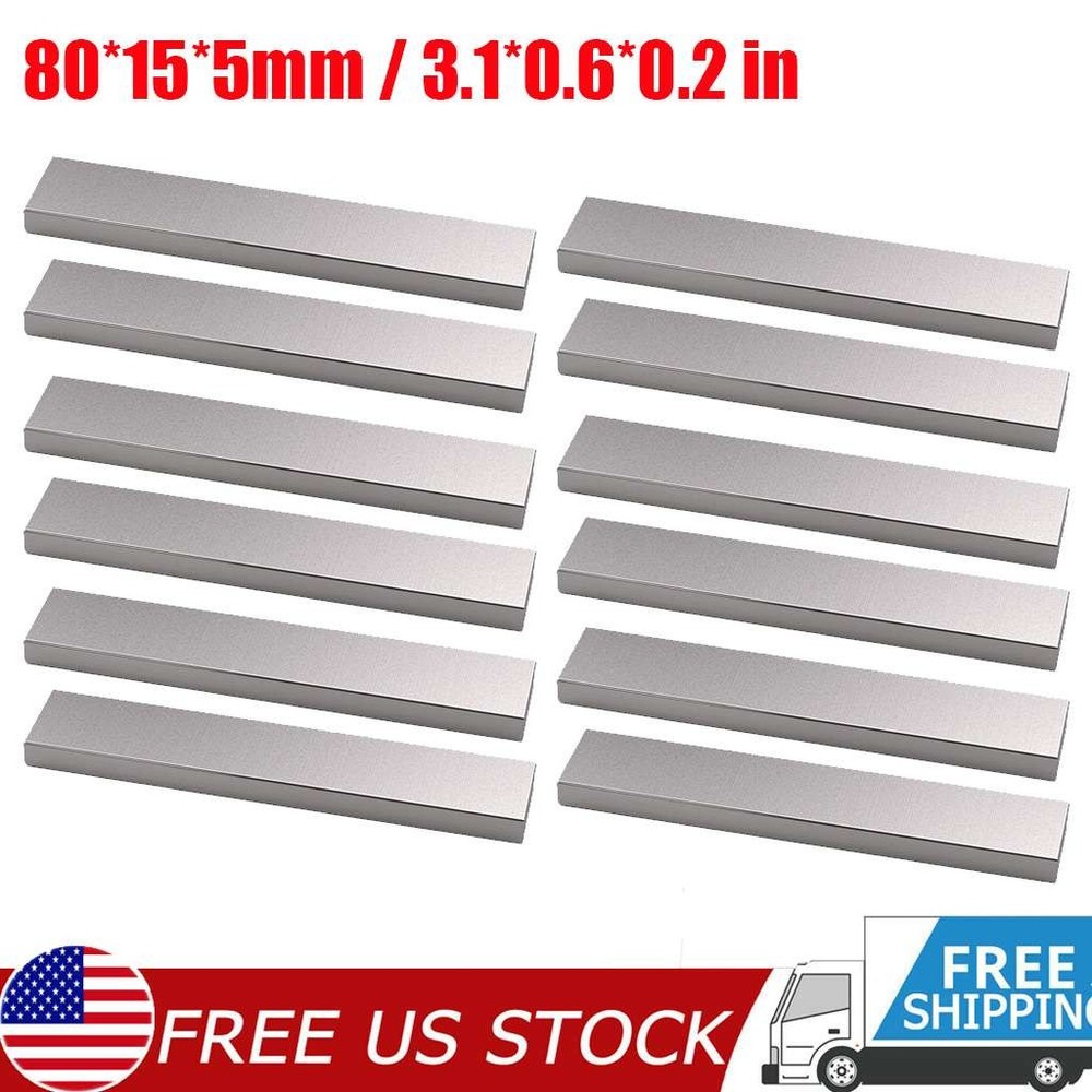 Lot Long Neodymium Block Magnet NdFeB Super Strong Magnets 80*15*5mm N38