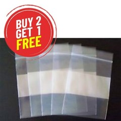 100 3″x3″ white block Recloseable Zip Bags 4mil Buy 2 get 1 FREE