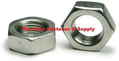 (5) M10-1.25 FINE Thread Hex Jam / Thin Nut Half Thick 10mm Stainless M10x1.25