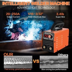 Welding Machine 110v Stick Welder, 250Amp Small Mini PortableWelder Machine, IGB