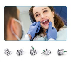 10 pack Dental Orthodontic Brackets Braces Metal Mini Roth Slot 022 Hook 345