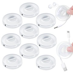 9 Pcs Charging Cord Organizer Portable 6.3 x 1.7 cm/ 2.48 x 0.67 inch, clear