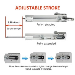 Reciprocating Linear Actuator Motor 24V 5.9inch 120RPM Controller DIY US Plug