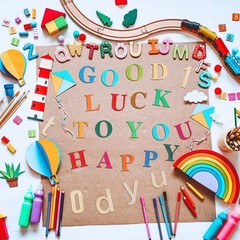 Blulu 248 Pcs 1 Inch Wood Alphabet Letters approx. 1 x 1 inch, Color