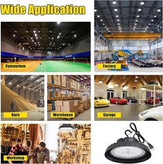 4Pack 300W UFO LED High Bay Light Shop Lights Industrial Factory Warehouse Lamps